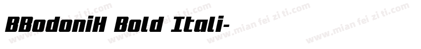 BBodoniH Bold Itali字体转换